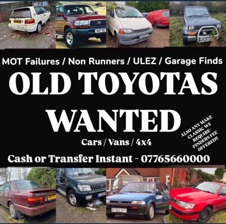 WANTED Toyota Hiace Hilux Landcruiser rav4 Yaris carina avensis Corolla 