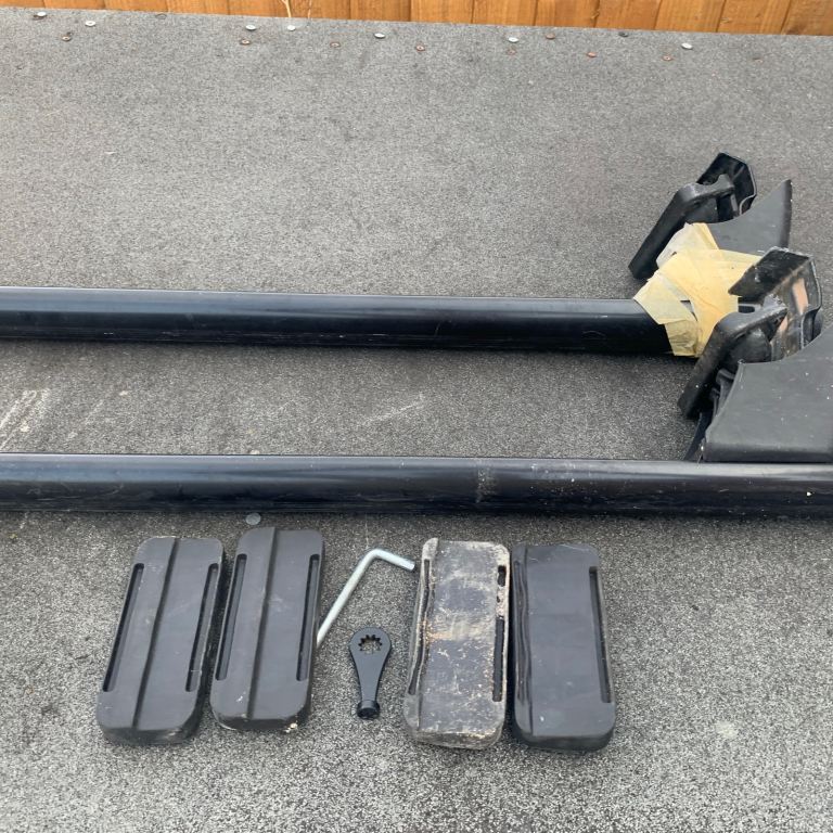 Farad Wing Black Aluminium Roof Bars Set for Ford S-Max (No Glass Roof) 15-23