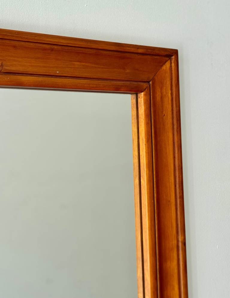 Rectangular Wall Mirror with Wooden Frame