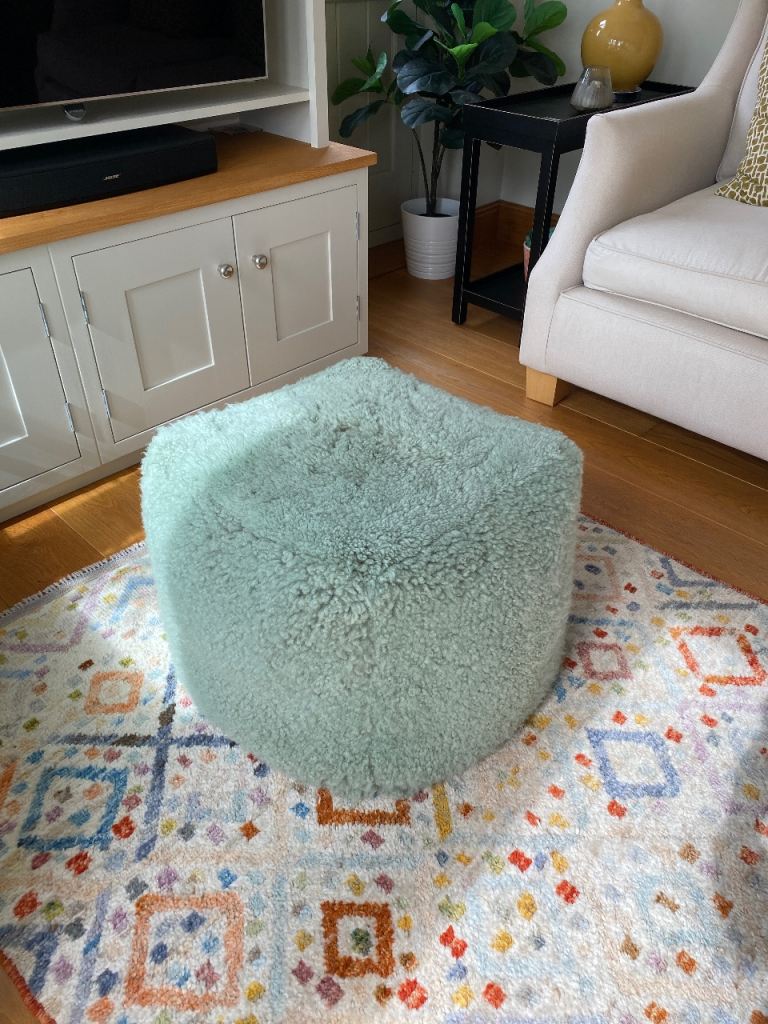 Oka Sheepskin footstool