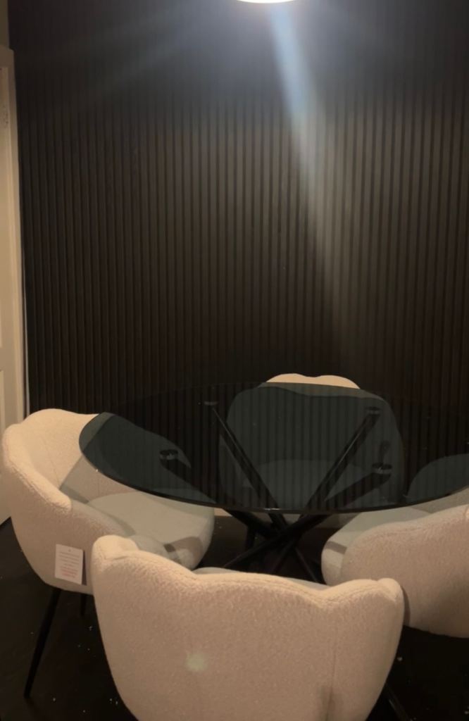 Black glass dining table ONLY 