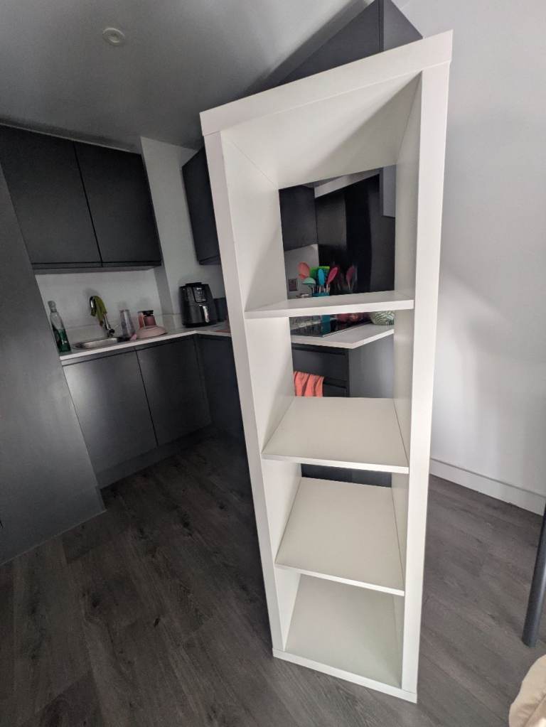 Two IKEA shelving units 