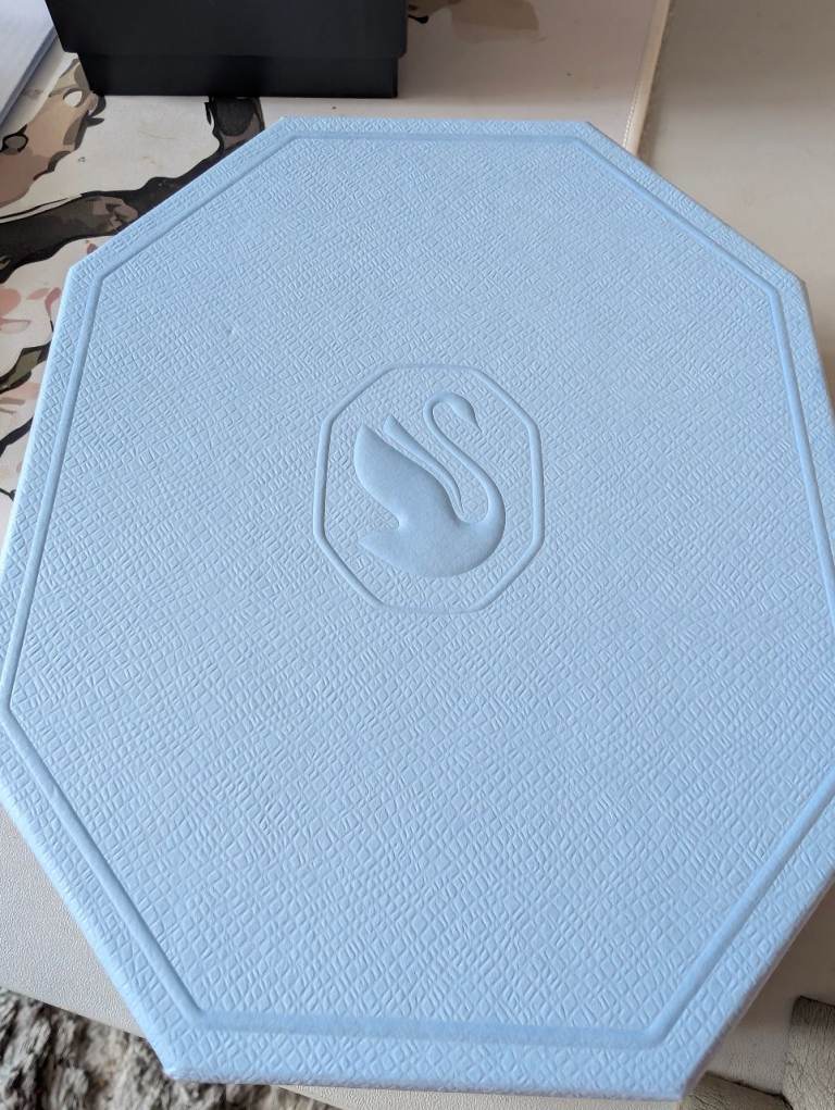 Swarovski Blue Octagonal Jewellery Box - Good Condition
