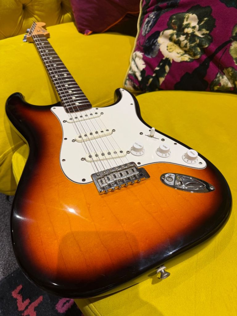 Fender Stratocaster Electric Guitar – Sunburst, Good Condition