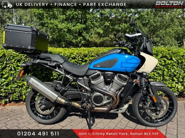 Harley Davidson Pan America 1250 Special Motorbike Blue and White