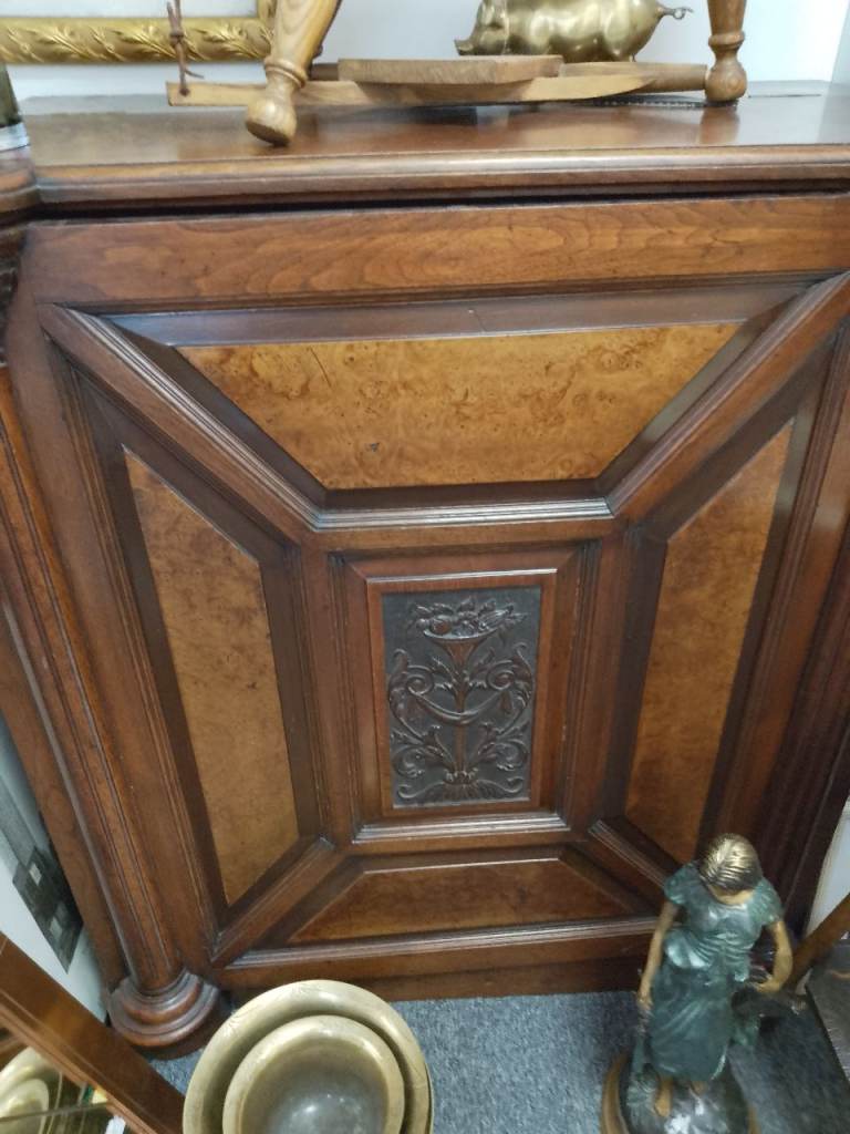 Stunning Victorian Linen Cupboard / Wardrobe with Carved Detail