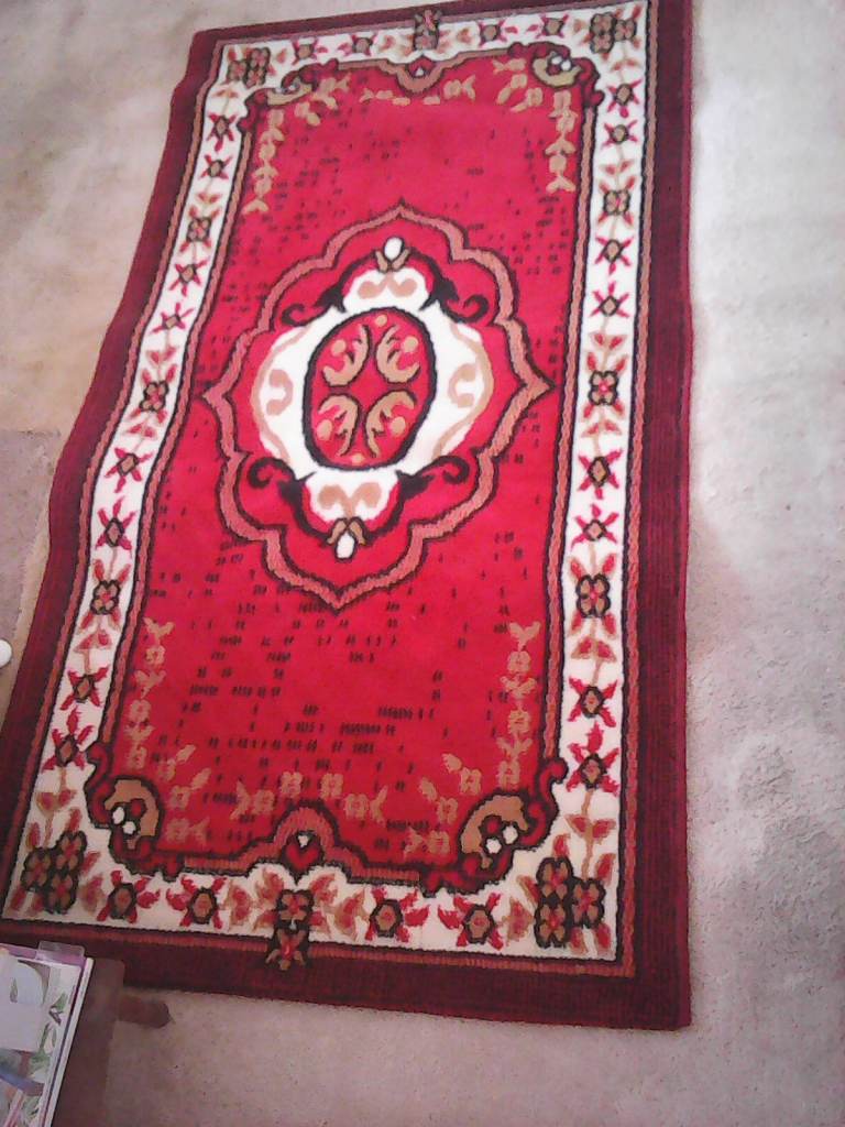 Rug fireside,   58 x 31 inches woven back