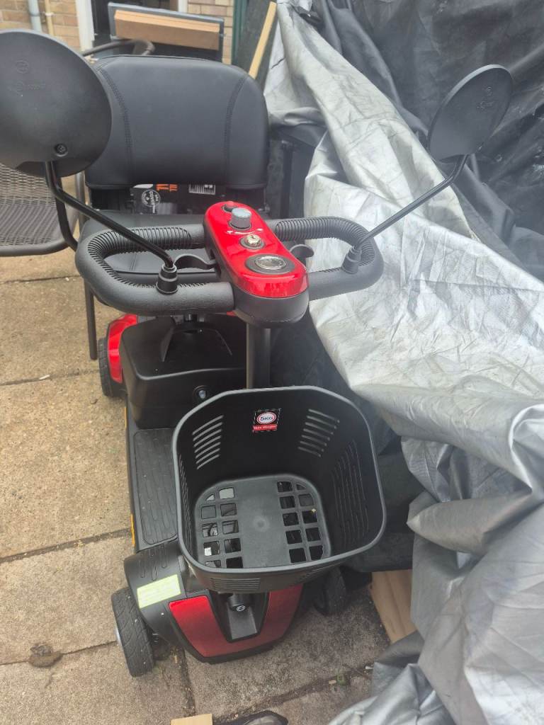 Red Mobility Scooter with Basket – Ready to Go