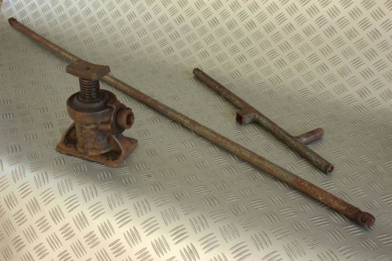 Shelley jack for lifting Land Rover or similar classic car. 
