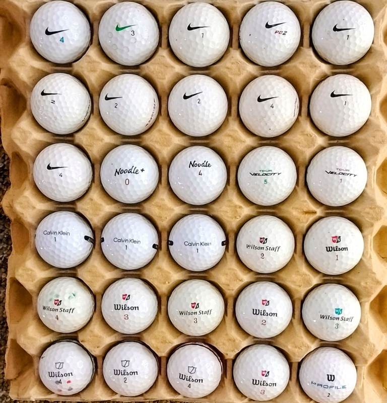 30 Mixed Golf balls in good Clean used condition  £10 Collect Bideford  