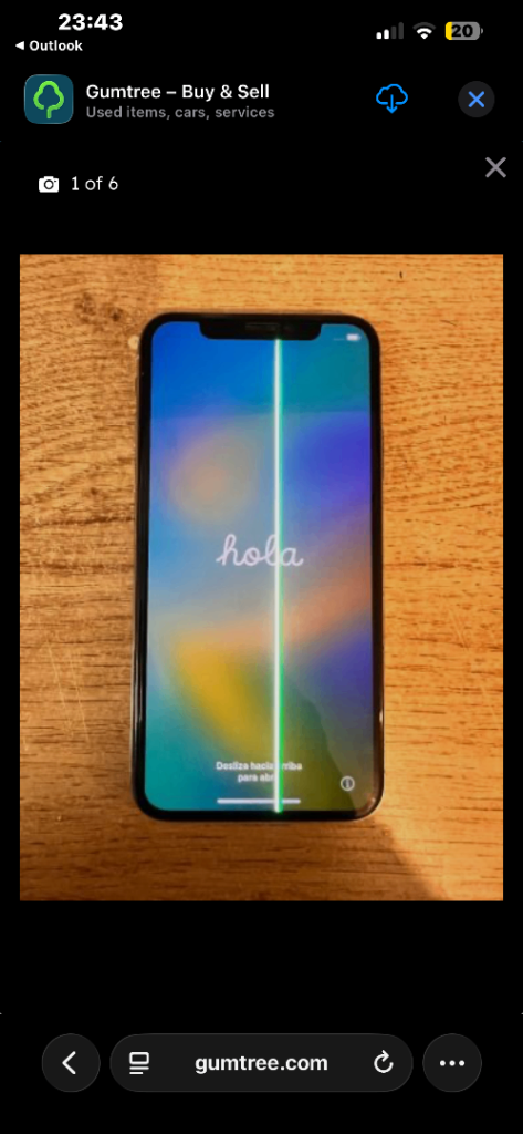 I phone X 64g Silver