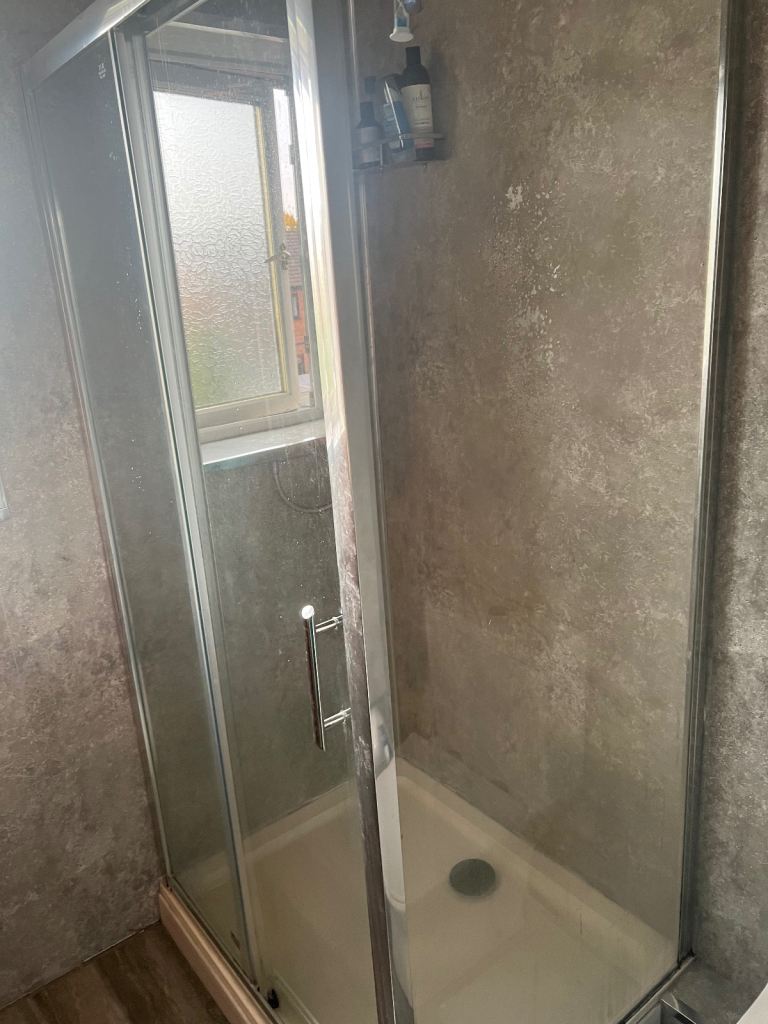 Shower Door ( Made by Victoria Plum)