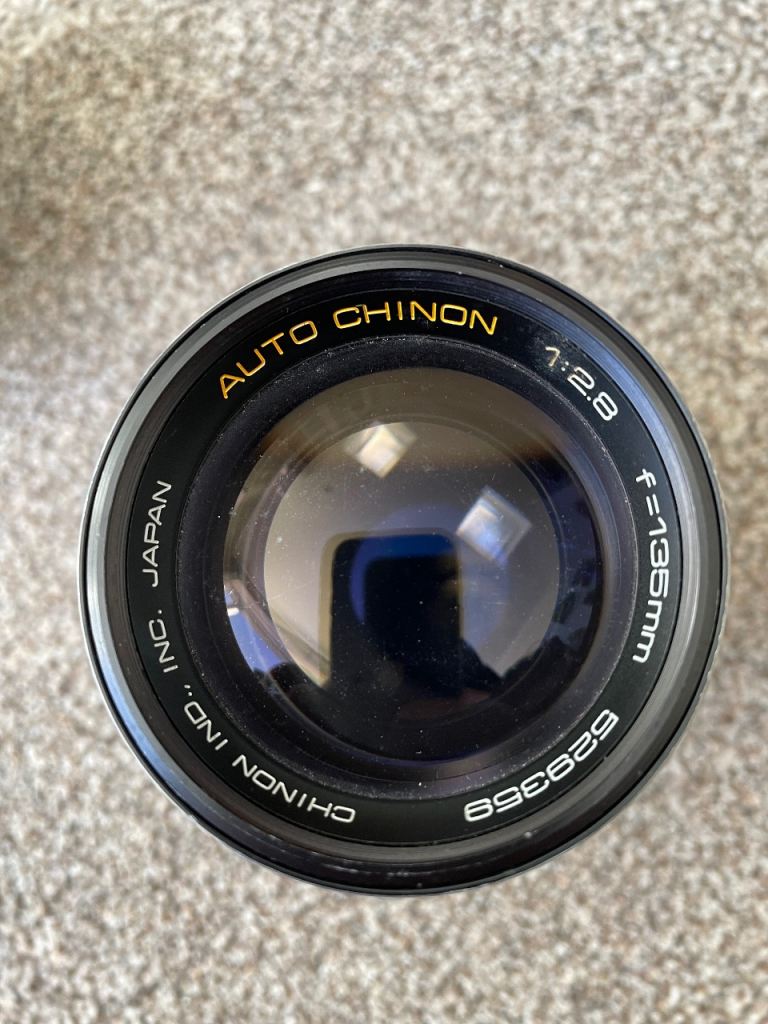 Chinon Auto 1:2.8 f=135mm Camera Lens with Case