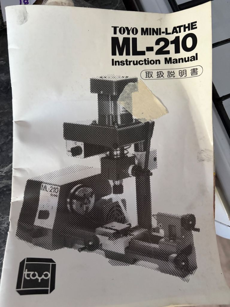 Toyo mini lathe ML-210 with Toyo milling attachment 
