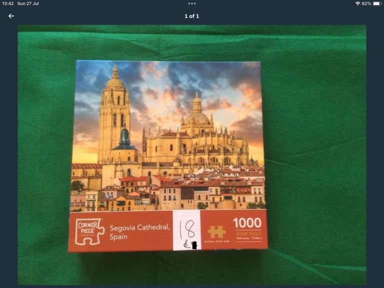 1,000 piece Segovia cathedral, Spain puzzle *ALL PUZZLES 4 for £10*