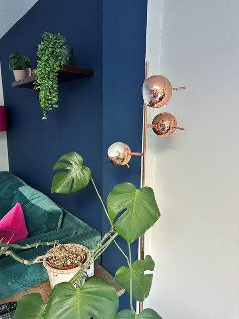 Modern copper 3-light floor lamp 