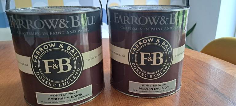X2 Farrow & Ball Worsted No 284 unopened 2.5L times 2