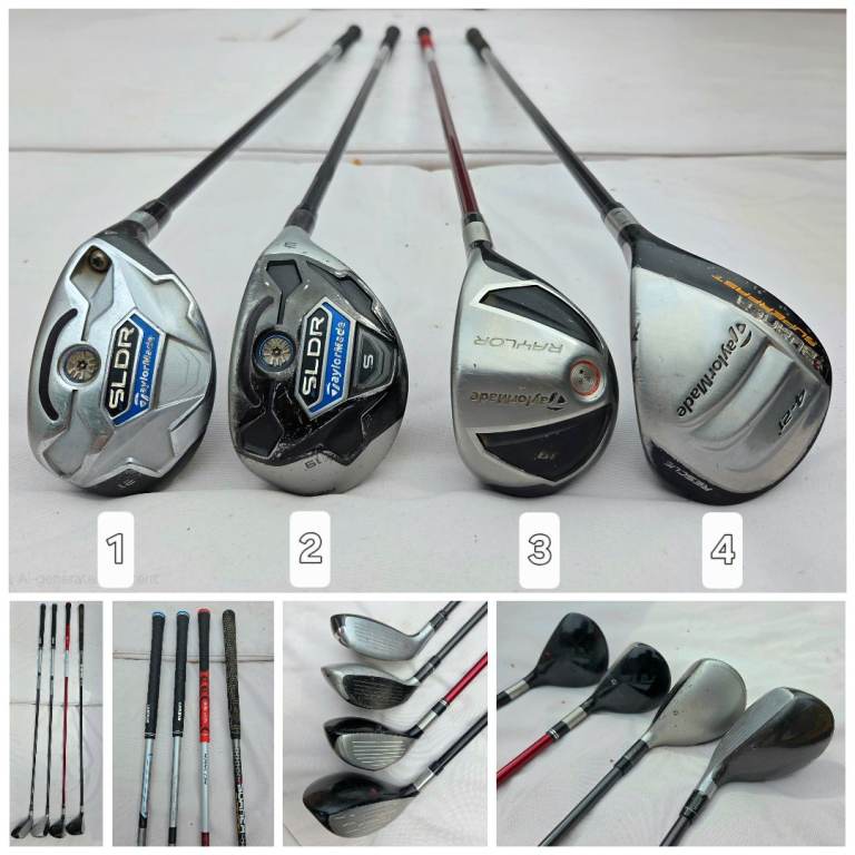 Mens RH Taylormade Rescue/Hybrid/Woods Golf Clubs - Burner/SLDR/Raylor