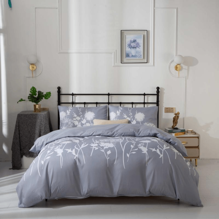 NEW Molorca Light Grey Double Duvet Cover Set