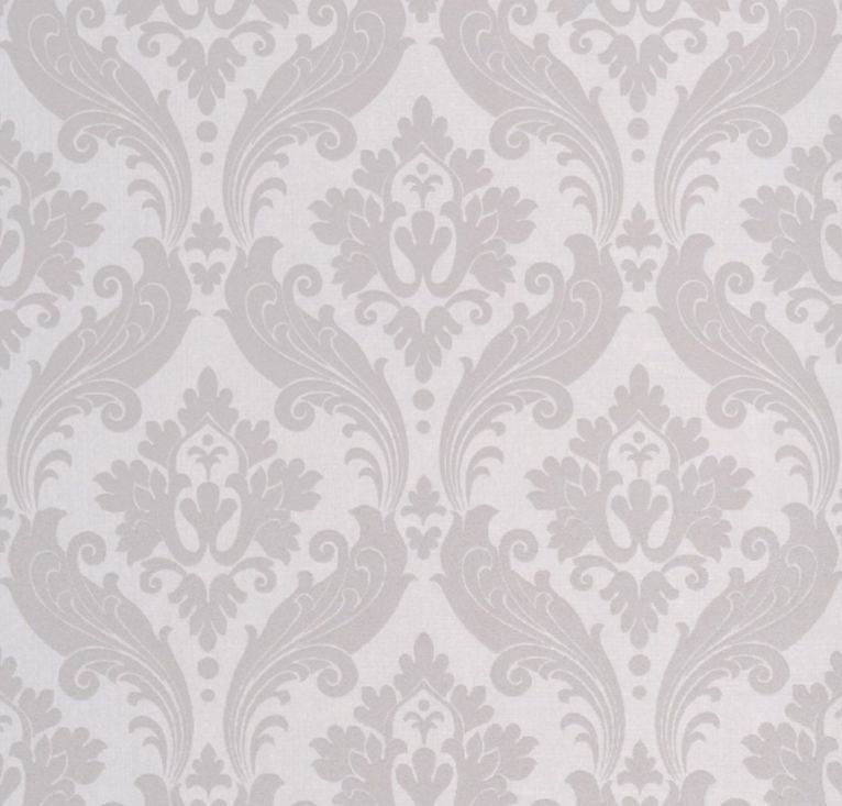 2 rolls Graham &Brown Kelly Hoppen wallpaper - Vintage Flock - soft grey