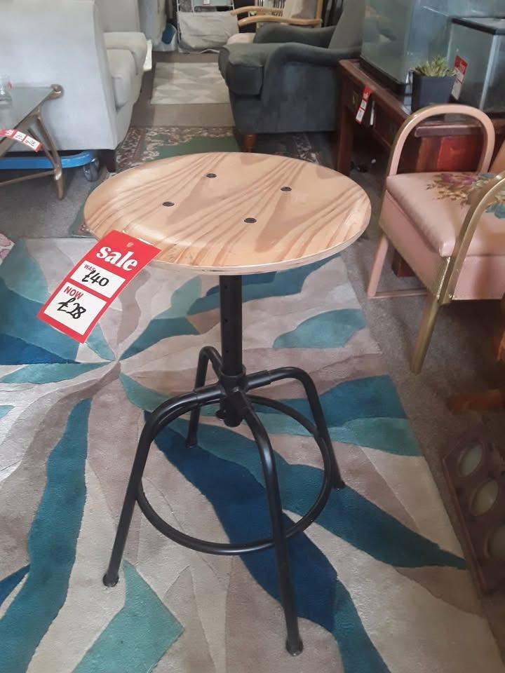 IKEA height-adjustable swivel stool Low Cost Moves 2nd Hand Furniture STALYBRIDGE SK15 3DN