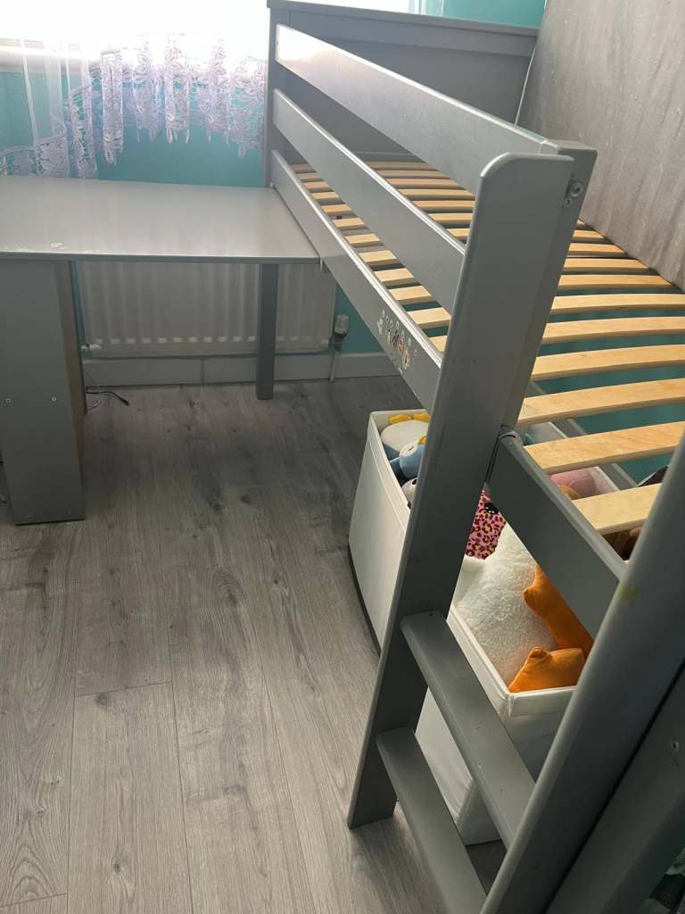 Bunk bed, colour grey