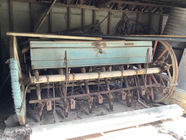 Barn Find! Old Smyth Seed Drill