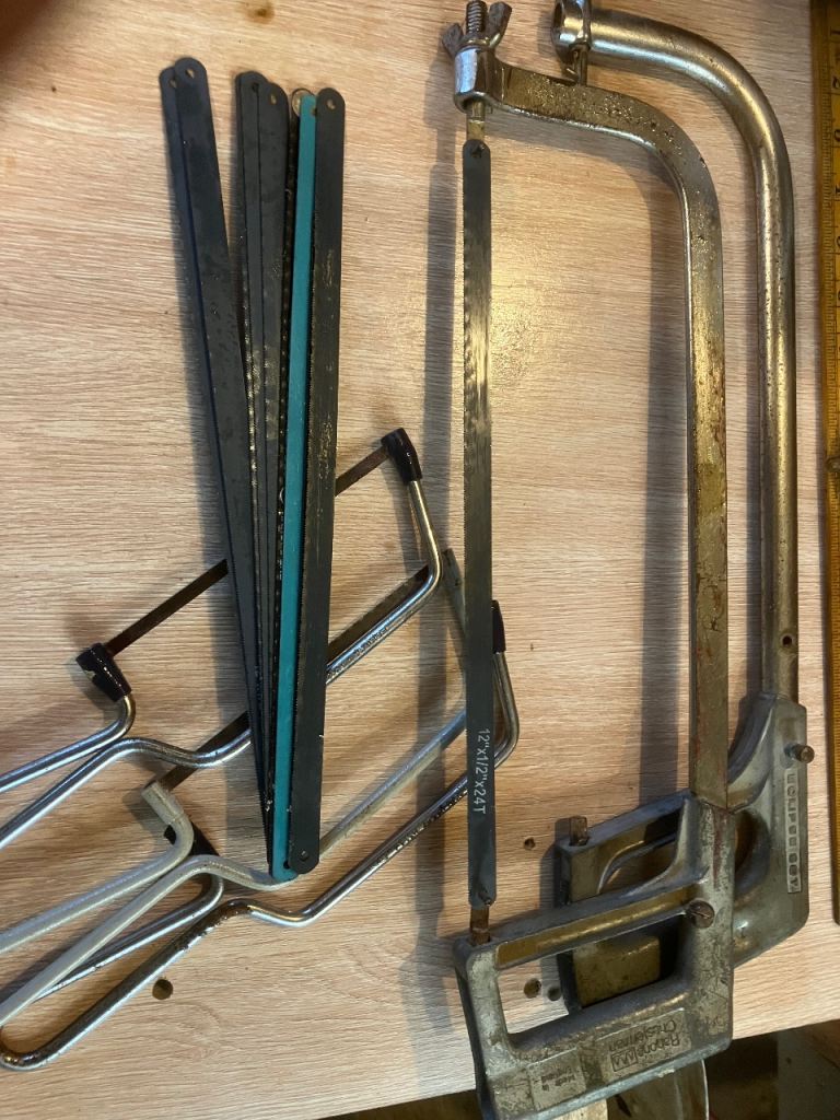 Hacksaw with Spare Blades – Good Condition