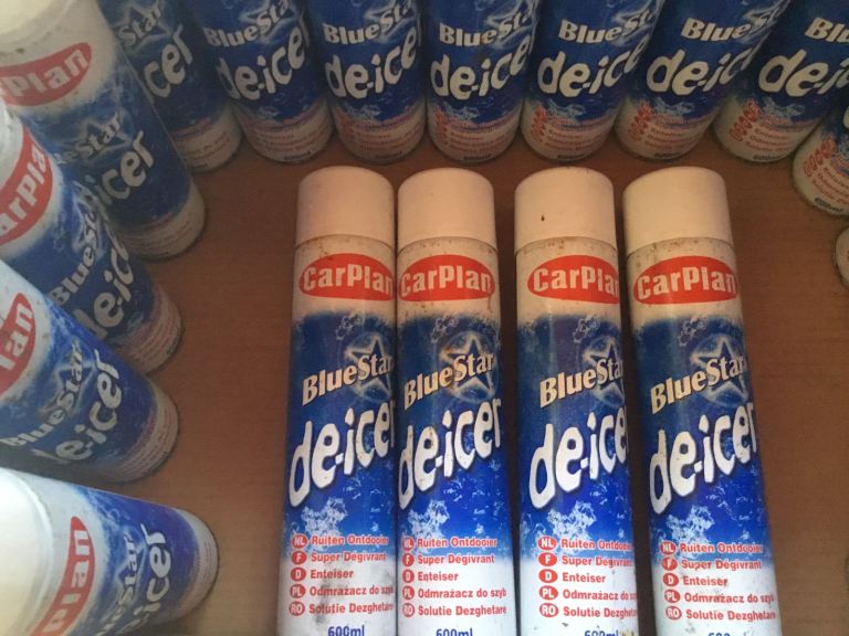 Job lot 20x 600ml aerosols CarPlan Blue Star de-icer