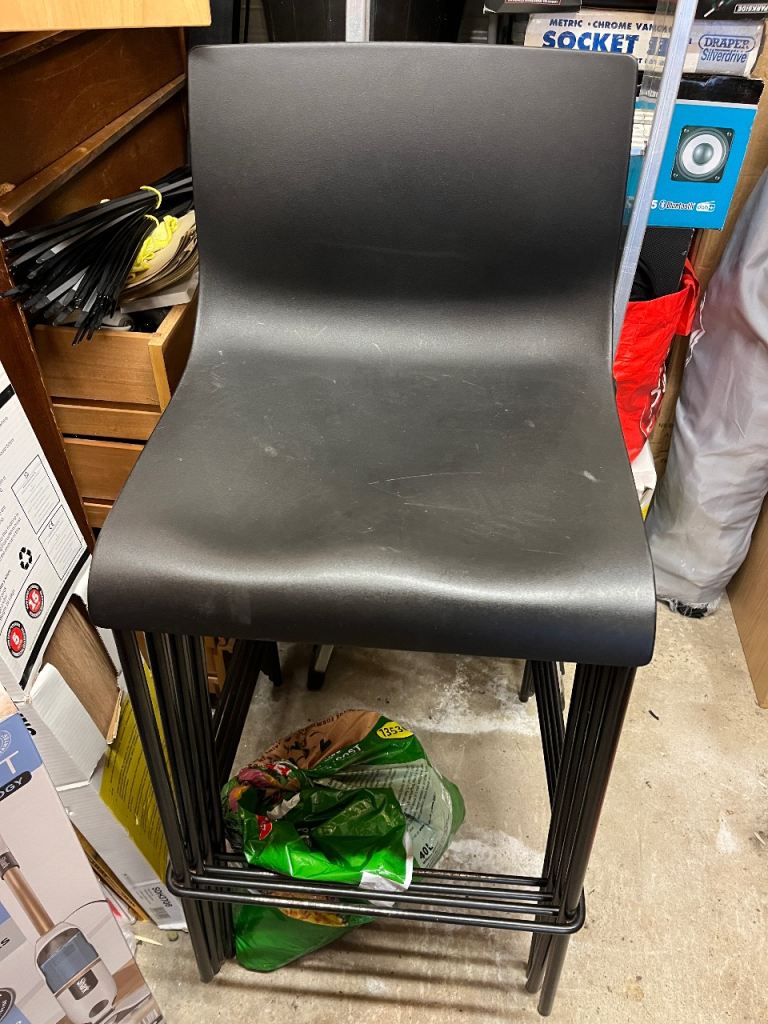 X4 Black Bar Stools £50 Collection Wallsend