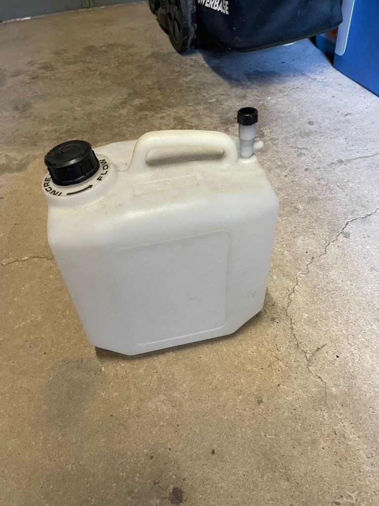 White Plastic water carrier – Good Condition