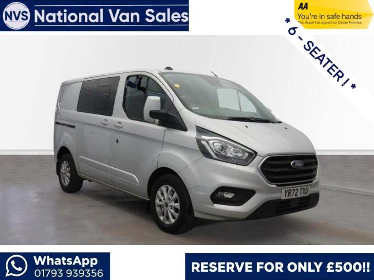 2022 Ford Transit Custom 2.0 320 EcoBlue Limited Crew Van Auto L1 H1 Euro 6 5dr PANEL VAN Diesel ...