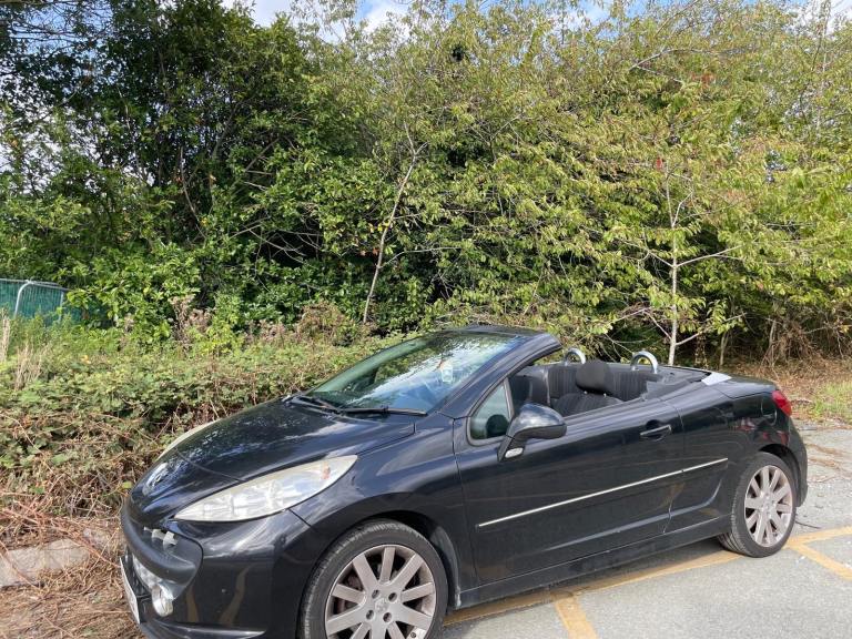 PEUGEOT 207 CC 1.6 VTI GT CONVERTIBLE 11 REG BLACK MOT MARCH 3RD 2026 SERVICE HISTORY LOW INSURANCE