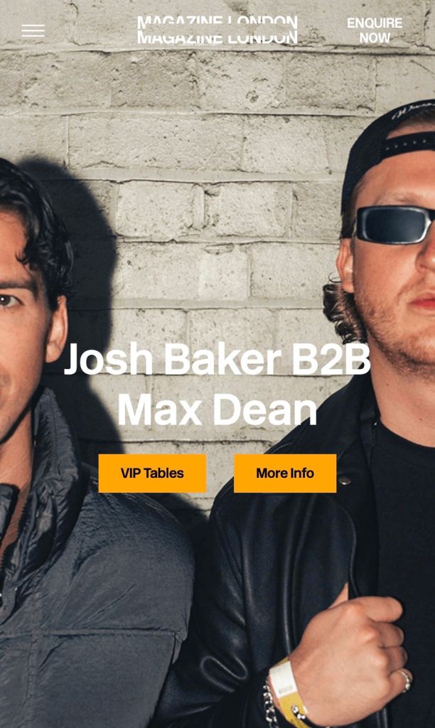 Josh Baker b2b Max Dean Tickets 