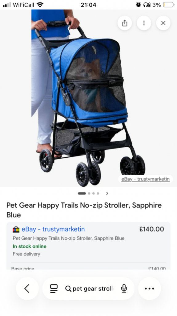 Pet gear dog pushchair 