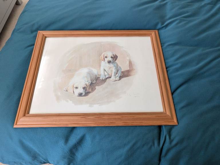 Framed Puppy Print – Lovely Wall Decor