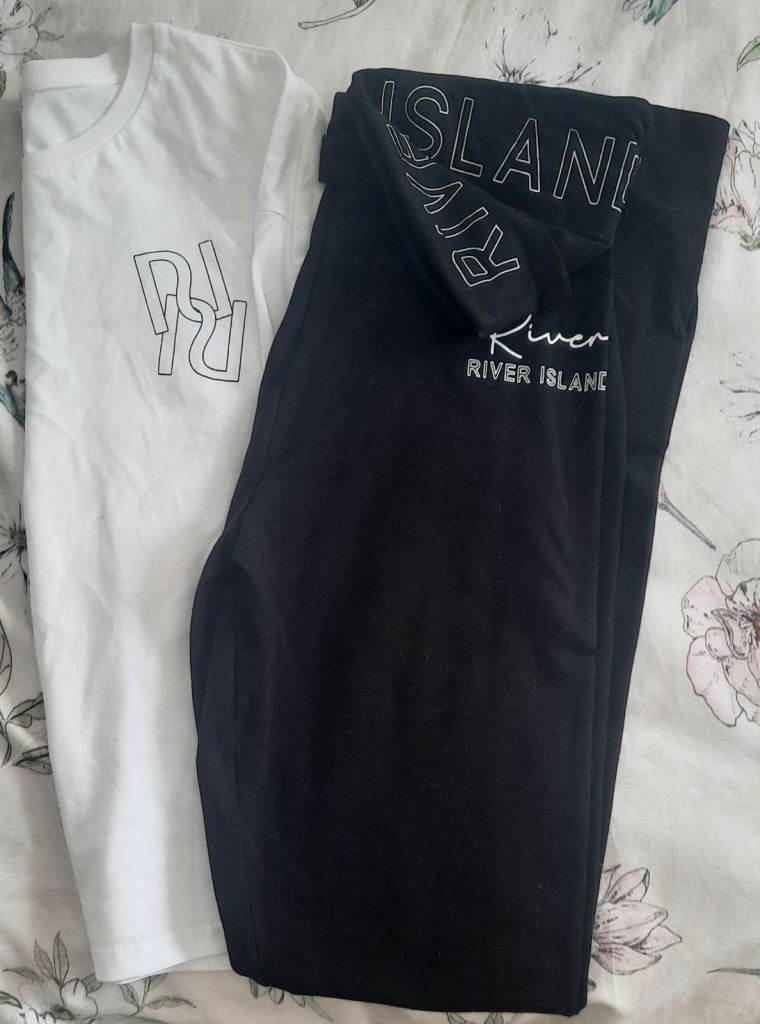 image for Girls river island top and leggings