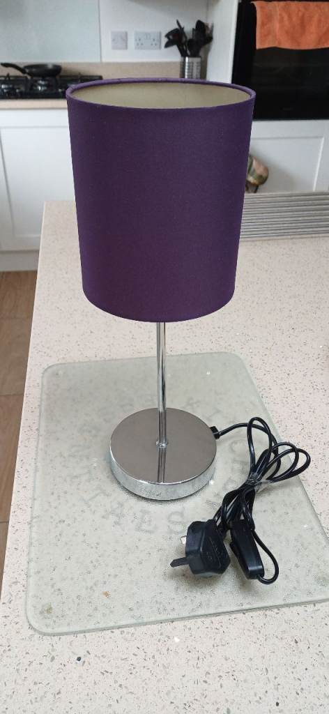 Bedside lamp with shade