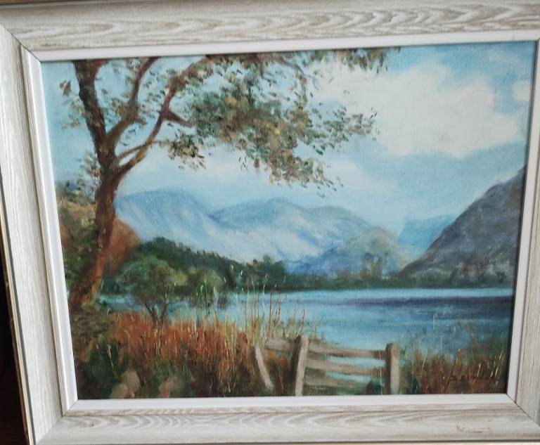 2 Framed landscape paintings 