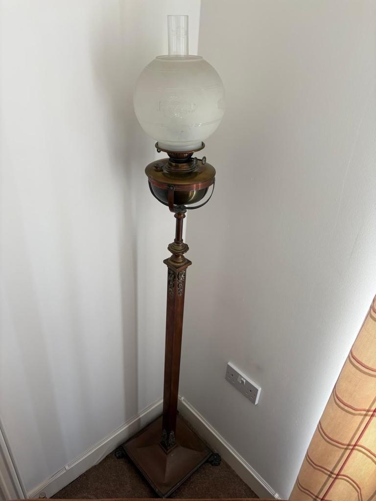 Victorian Floor Standing Oil Lamp