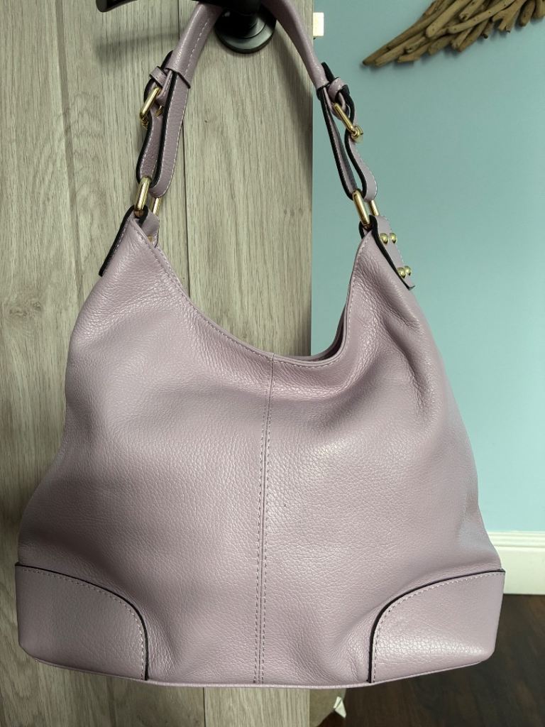 Real Italian leather lilac bag