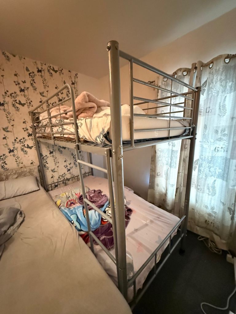 Metal double bunk bed 
