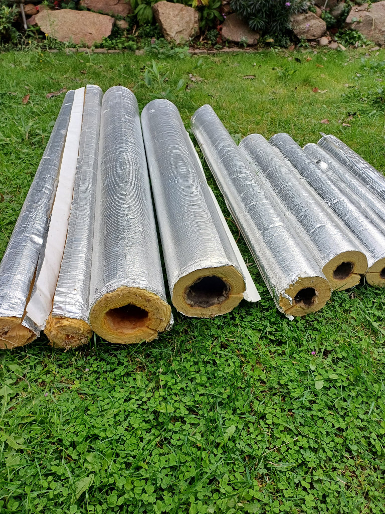 Rock wool foil faced pipe insulation 