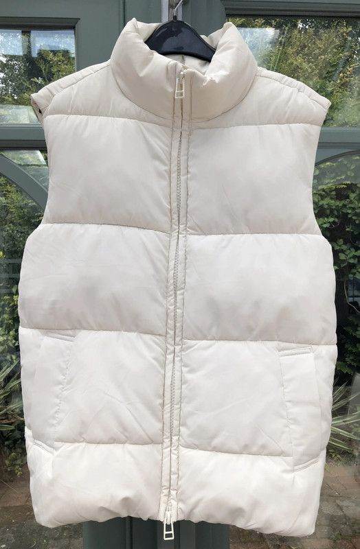 image for Monki ivory puffer vest XXS UK 4/6 VGC