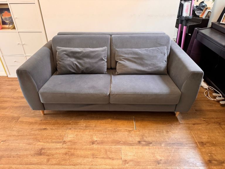 IKEA SLATORP 2 3 seater sofa couch fabric in Hakebo dark grey 