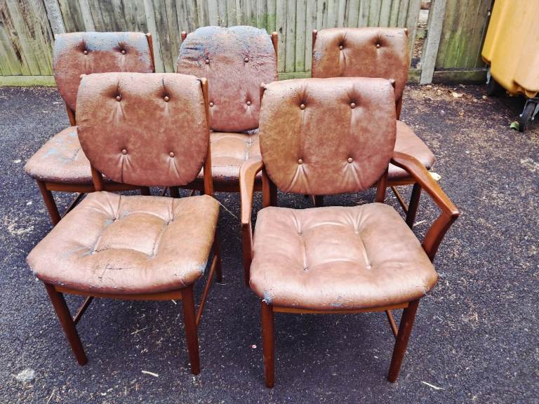 McIntosh Mid Century Dining Chairs x 5