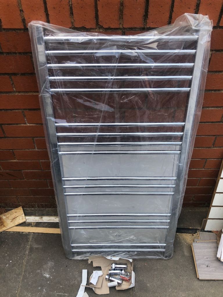 Brand New Chrome Silver Towel Radiator - Still Boxed