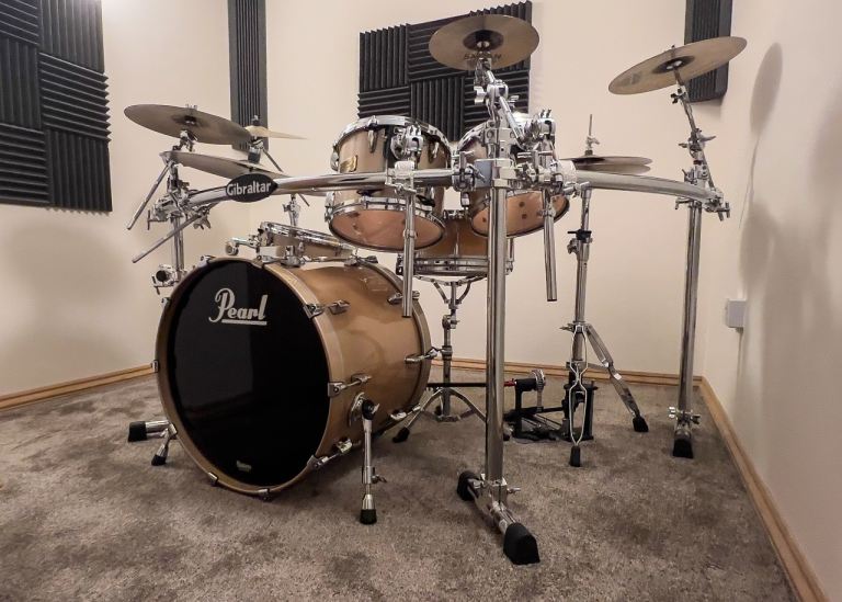 Pearl Masters Series - Studio BRX - 4-piece shell pack - Platinum Mist - drum kit