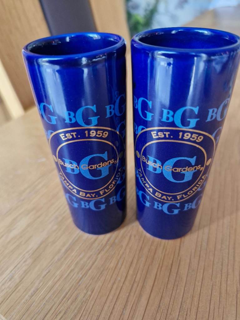 Pair of Busch Gardens Tampa Bay Shot Glasses – As Good As New