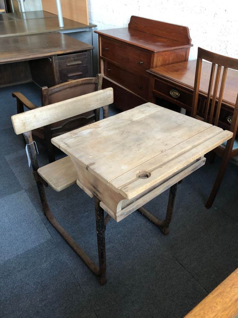 Antique School Desk and Chair - £50 (COLLECTION ONLY)